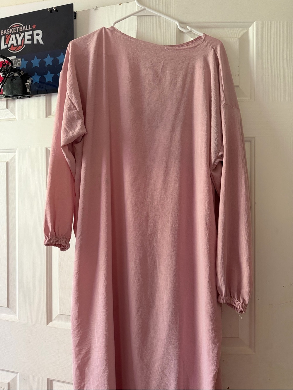 Long Sleeve Pink Abaya